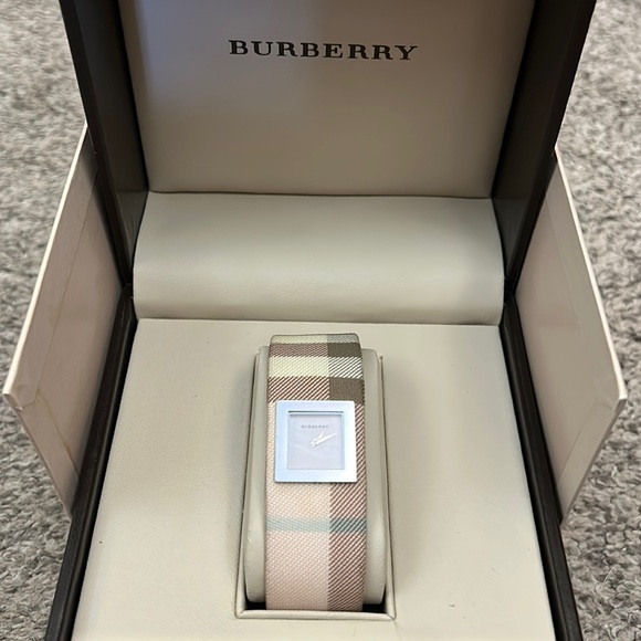 Burberry Accessories - Burberry Pink Mother of Pearl Leather Stainless Steel Watch